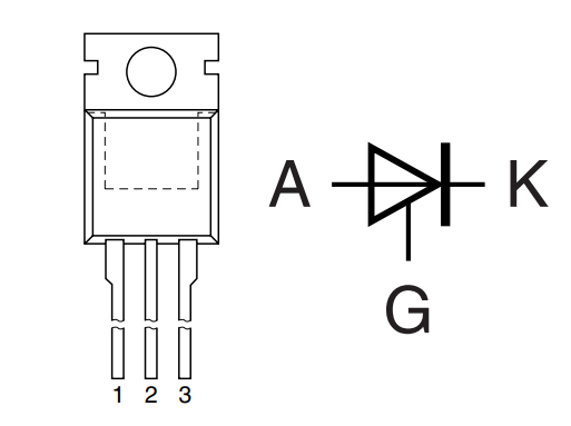 BT151-650R SCR Pinout Details