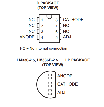LM336-2.5 Diode Pinout Details