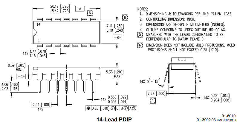 IR2110 Mechanical Drawing
