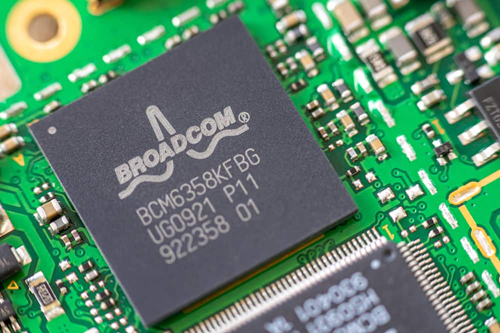 PCB Assembly with Component Markings and Part Numbers